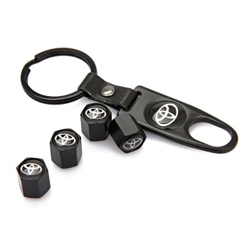 Tyre Valve Caps with a Keychain T