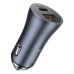 Baseus Car Charger USB/Type-C Dual Quick Charger 40W (With Baseus Cable Type-C to Lightning 1m), Gray