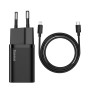 Baseus Super Si Quick Charger Type-C PD3.0 20W （With Baseus Cable Type-C to Lightning 1m）,Black