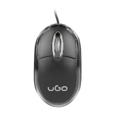 UGO Mouse Simple Wired, 1200 DPI, Optical, Black