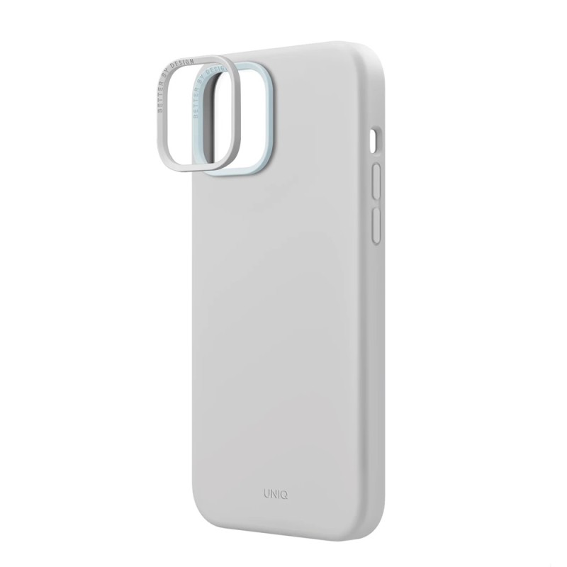 Uniq Case for iPhone 15 Hybrid Magclik Charging Lino Hue, Grey 