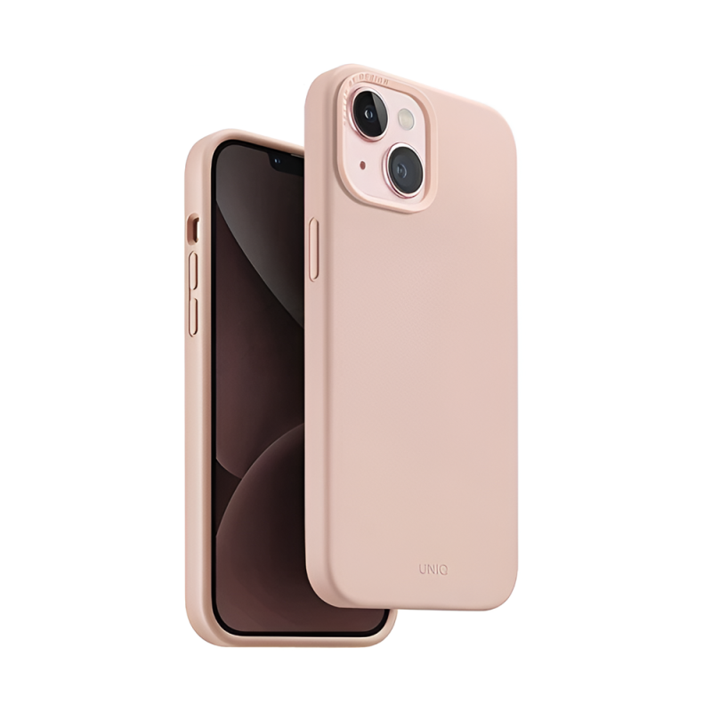 Uniq Case for iPhone 15 Hybrid Magclik Charging Lino Hue, Pink