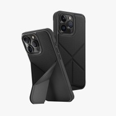 Uniq Case Hybrid Magclick Charging Transforma for iPhone 15 Pro, Black