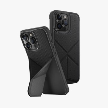 Uniq Case Hybrid Magclick Charging Transforma for iPhone 15 Pro, Black