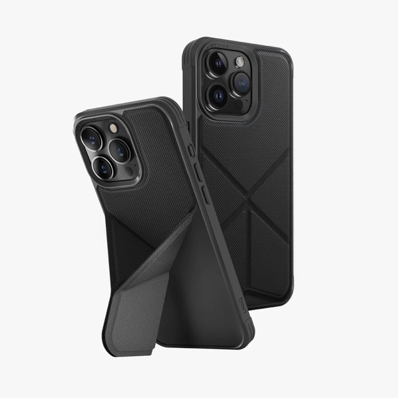 Uniq Case Hybrid Magclick Charging Transforma for iPhone 15 Pro, Black