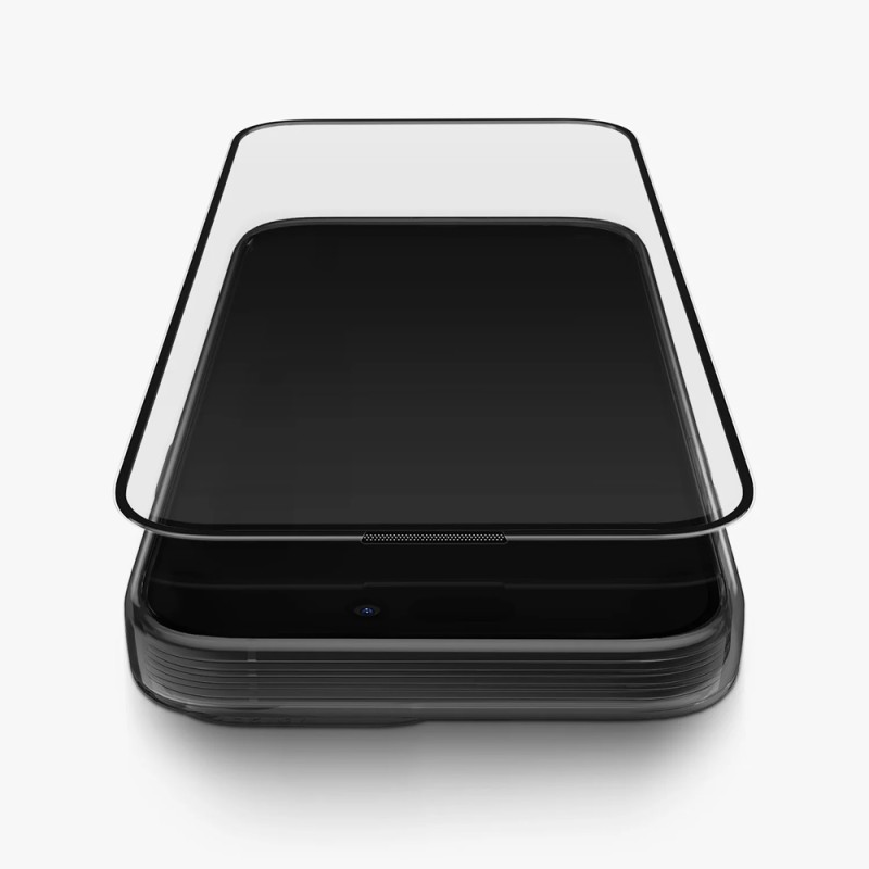 Uniq Glass Screen Protector Optix Vivid Clear for iPhone 15 Pro, Black