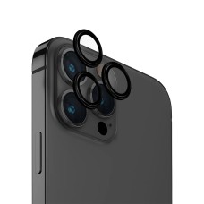 Uniq Optix Aluminium Camera Lens Protector for iPhone 15 Pro Max, Black