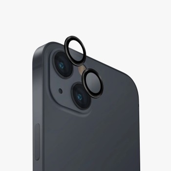 Uniq Optix Aluminium Camera Lens Protector for iPhone 15/15 Plus/14, Black
