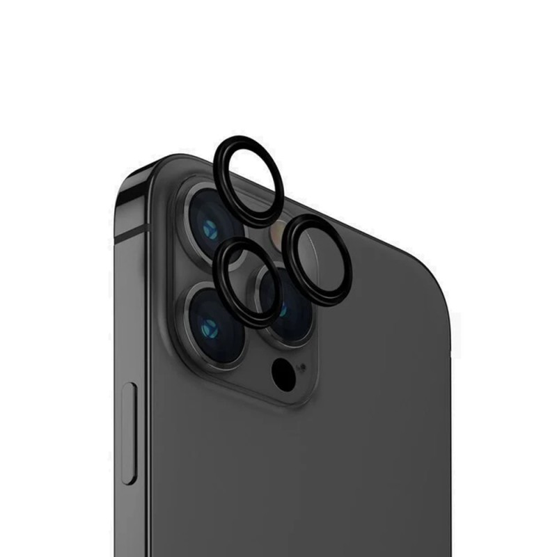 Uniq Optix Aluminium Camera Lens Protector for iPhone 15 Pro, Black