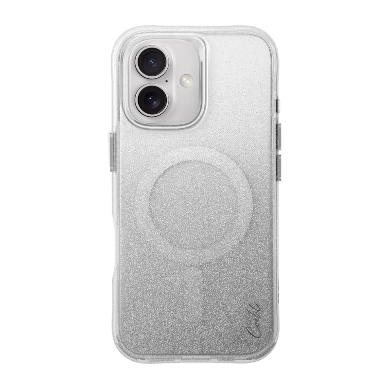 Uniq Case for iPhone 16 Coehl with Magclick Charging Lumino, Sparkling Silver