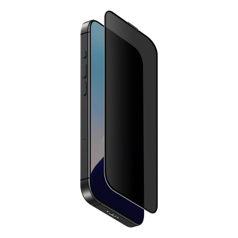 Uniq Glass Screen Protector Optix Privacy for iPhone 16, Black