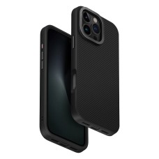 Uniq Case Hybrid Keva Max for iPhone 16 Pro with camera stand Carbon, Black