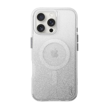 Uniq Case for iPhone 16 Pro Coehl with Magclick Charging Lumino, Sparkling Silver