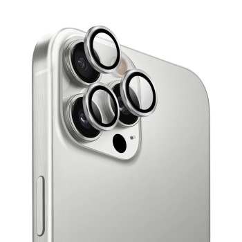 Uniq Optix Aluminium Camera Lens Protector for iPhone 16 Pro/16 Pro Max, Sterling Silver