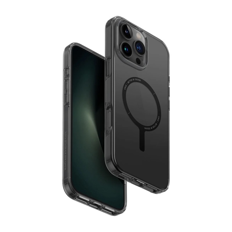 Uniq Case for iPhone 16 Pro Max Hybrid Clario (ECO) with Magclick Charging, Smoke