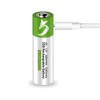 Rechargeable Li-ion USB-C batteries AA 1750mAh, 4pcs with 2in1 Type-C cable
