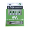 Rechargeable Li-ion USB-C batteries AAA 400mAh, 4pcs with 2in1 Type-C cable