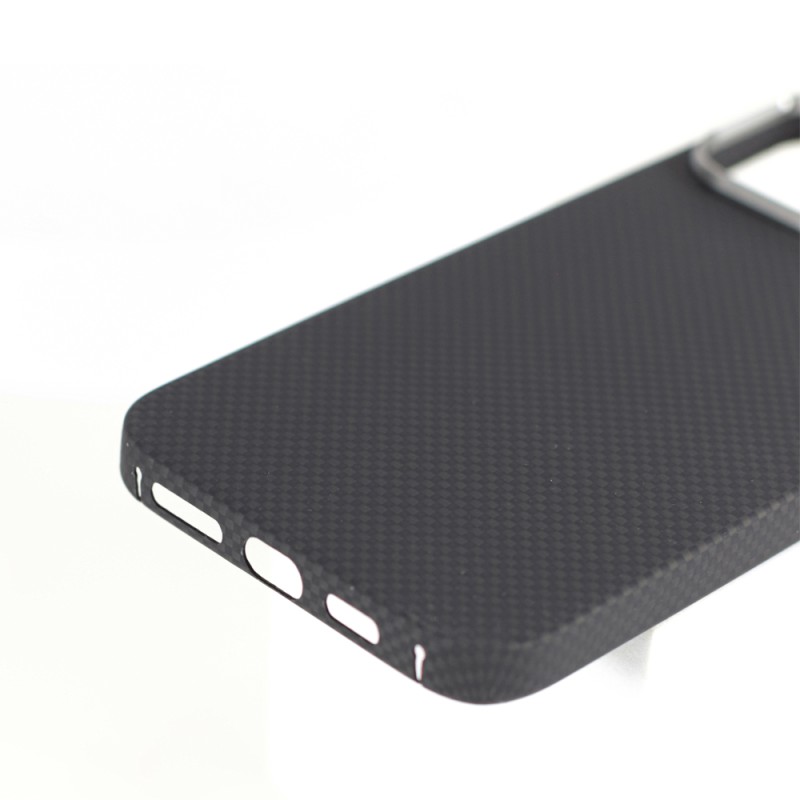 VANTA Case Carbon Ring Plain 600D Magsafe for  iPhone 16, Plain Black