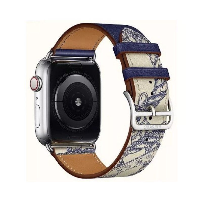 VPG Rhea Series Real Leather iWatch Strap 38/40/41mm Blue 