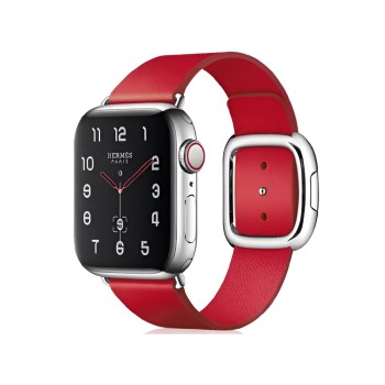 VPG Tethys Series Real Leather iWatch Strap 38/40/41mm Red