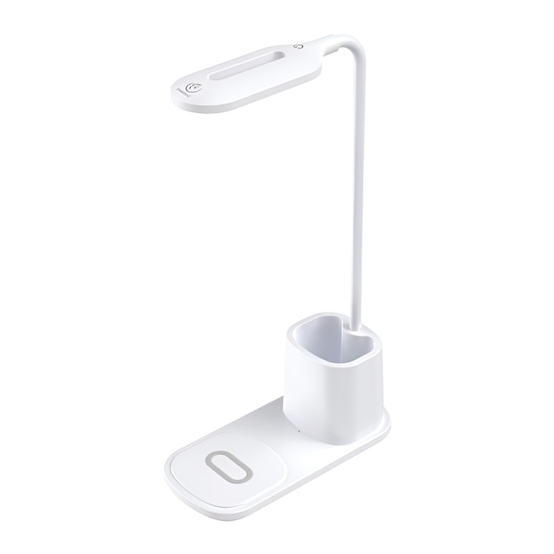 Rebeltec LED Desk lamp with QI wireless charging 15W W601, White