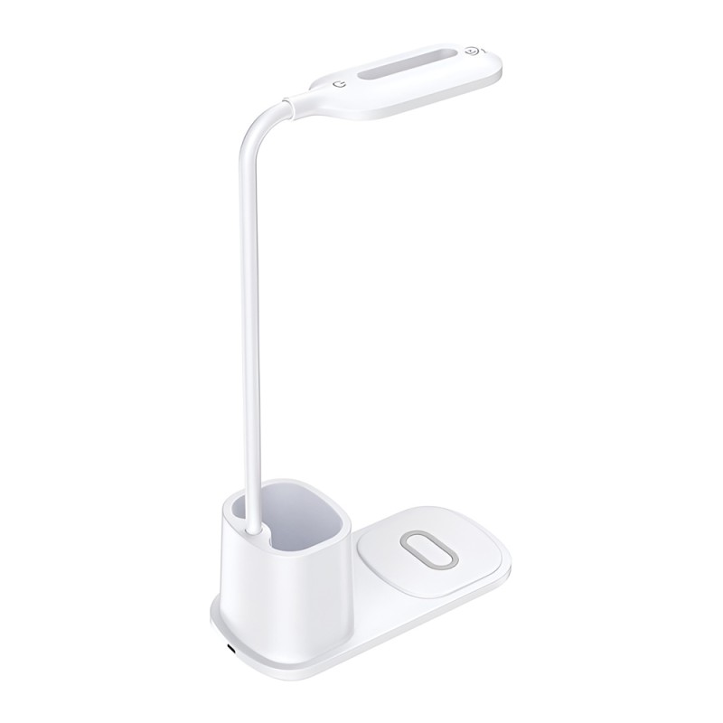 Rebeltec LED Desk lamp with QI wireless charging 15W W601, White