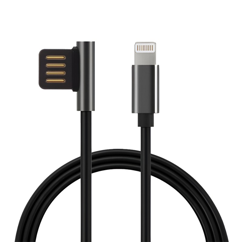 WK Design Cable USB to Lightning Throne 2.1A 1m, Black