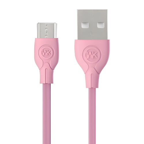 WK Design Cable USB to Micro USB Ultra Speed 1m, Pink