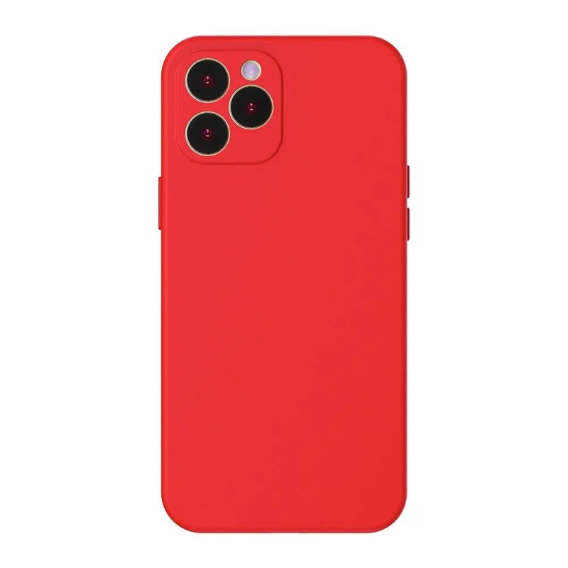 Baseus Case Liquid Silicone Gel Protective iPhone 12 Pro Max, Red