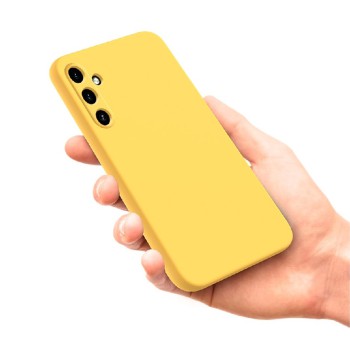 WOO Case Liquid Silicone Samsung A15 4G, Yellow