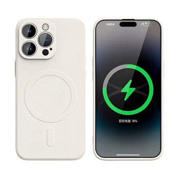 WOO Case Liquid Silicone Magsafe Iphone 16 Pro Max, Beige