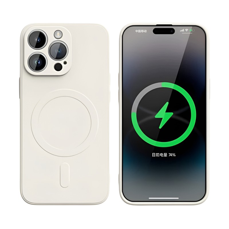 WOO Case Liquid Silicone Magsafe Iphone 16 Pro Max, Beige