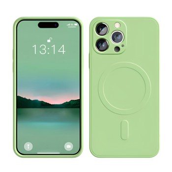 WOO Case Liquid Silicone Magsafe Iphone 16 Pro Max, Green