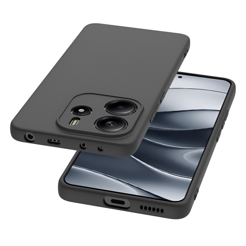 WOO Case Liquid Silicone Xiaomi Redmi Note 14 Pro 4G, Black
