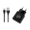 WK Design Wall Charger 2xUSB 2.1A (Cable USB to Lightning), Black