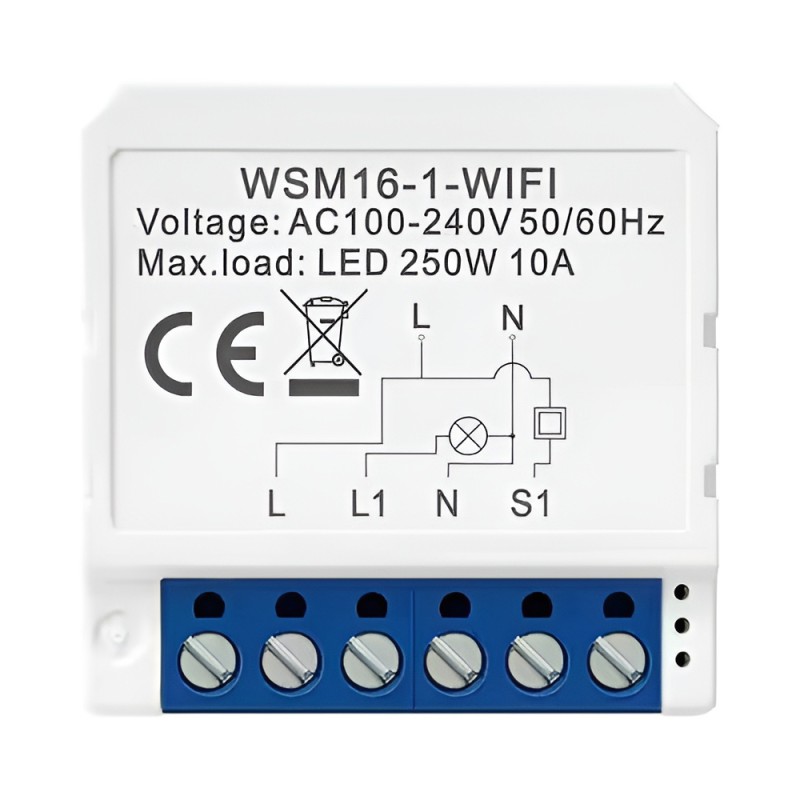 Avatto Smart Light Switch 1 Gang 250W 10A Wi-Fi (Neutral Wire)