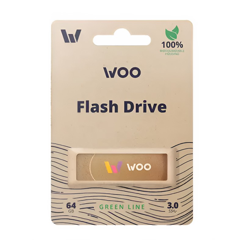WOO USB Drive 3.0 Green Line 64GB