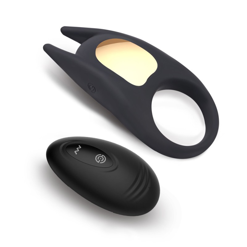 WINYI Lucas II Cock Rings+Remote Control IPX5 10 Mode Vibration, Black