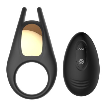 WINYI Lucas II Cock Rings+Remote Control IPX5 10 Mode Vibration, Black