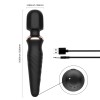 WINYI Cindy Wand Massager Vibration IPX6 5 Speed, Black