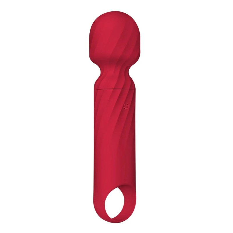 WINYI Ladiya Mini Wand Dildo Vibrator IPX6 12 Mode Vibration, Red