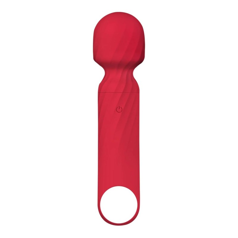 WINYI Ladiya Mini Wand Dildo Vibrator IPX6 12 Mode Vibration, Red