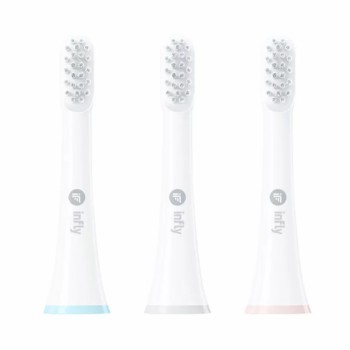 Infly Brush Head P60 3 Pack, Pink/Blue/Grey