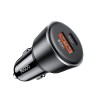 Yesido Car Charger Dual Port 1*USB-A+1*Type-C 50W Max 2.4A, Black