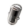 Yesido Car Charger Dual Port 1*USB-A+1*Type-C 30W 2.4A, Black