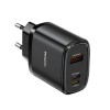 Yesido Wall Charger 1*USB-A+1*Type-C+1*Lighting 30W Max with Cable Type-C to Lighting YC52, Black