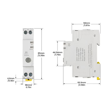 Moes Zigbee Circuit Breaker 1P 40A with Energy Monitoring( OCP / OVP / UVP) 