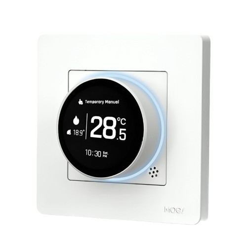 Moes ZigBee Star Ring Smart Thermostat Temperature Controller Electric Floor Heating 16A, White