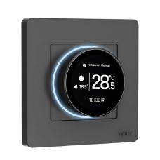 Moes ZigBee Star Ring Smart Thermostat Temperature Controller Water/Gas Boiler 5A, Grey