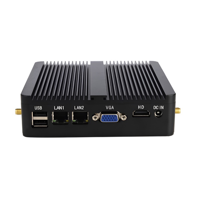 Mini Industrial PC, Celeron N2830 8GB RAM 256GB SSD, Dual Gigabit LAN, 2x COM ports, 6x USB ports, VGA + HDMI, WiFi